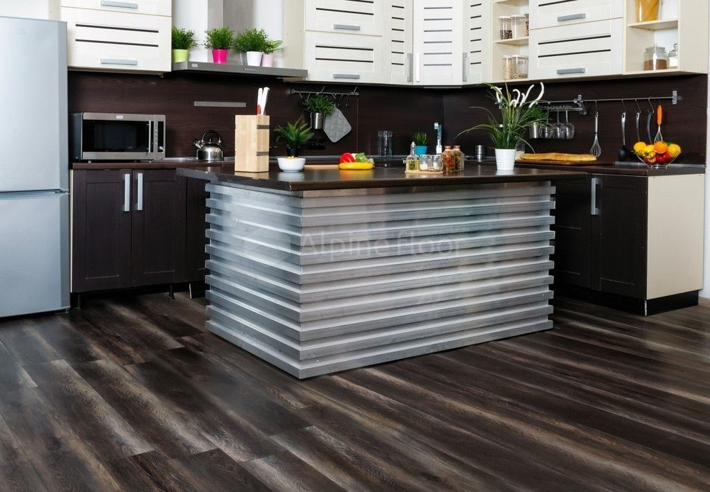 Кварцвиниловая плитка "Alpine Floor" Орех Темный  (1219*184*2мм) — купить в Березниках