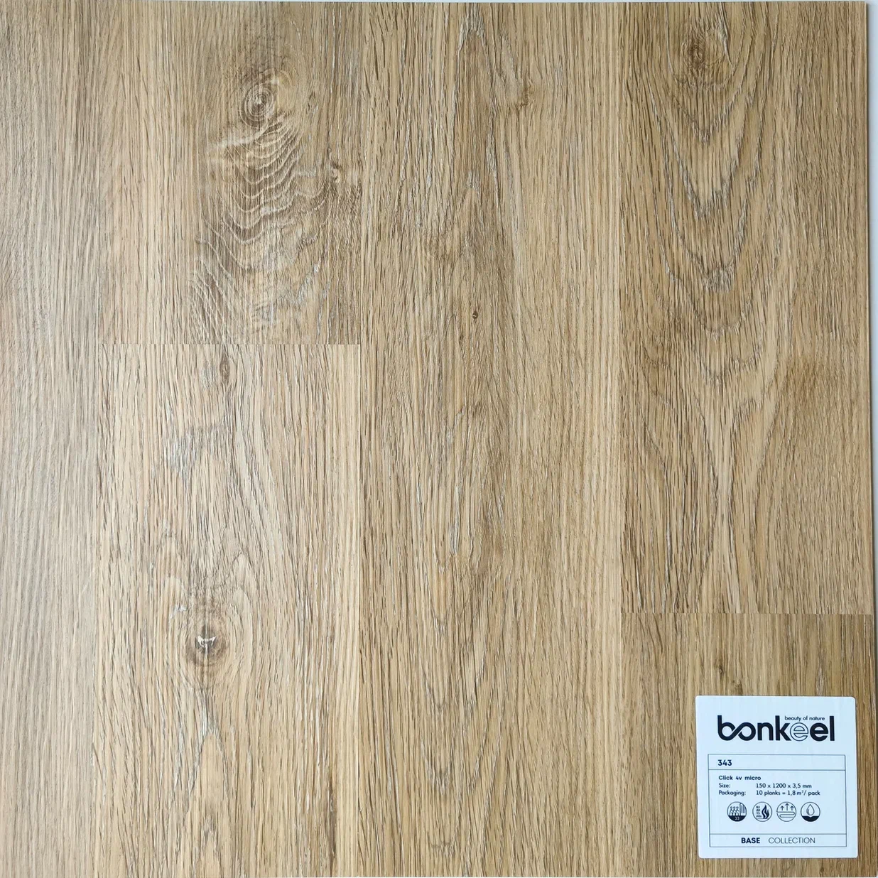 Плитка ПВХ "Bonkeel" Base New 343 (1220*150*3,5 мм) — купить в Березниках