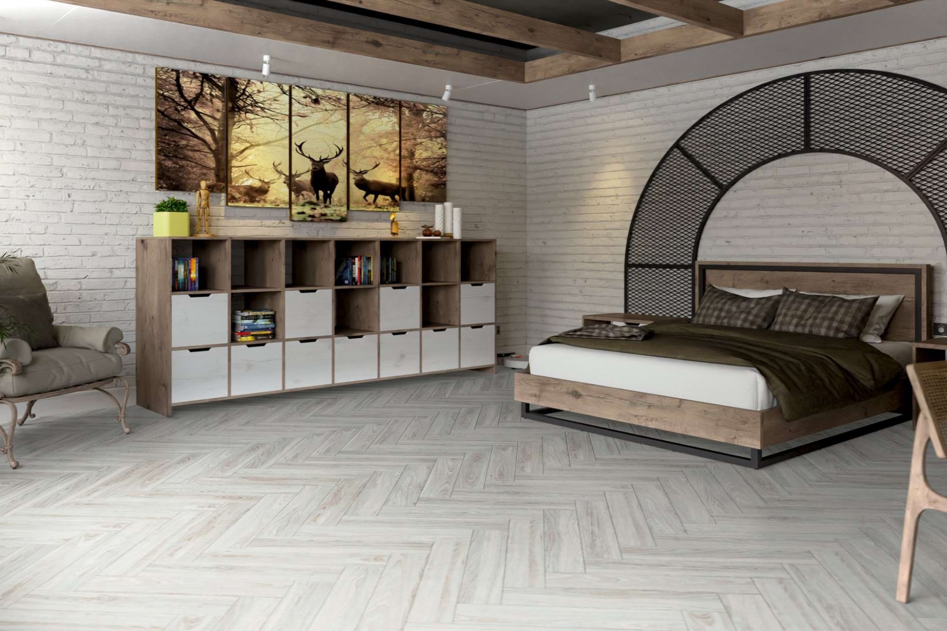 Инженерный паркет «Damy Floor» Ванильный (укладка елочкой) — купить в Березниках