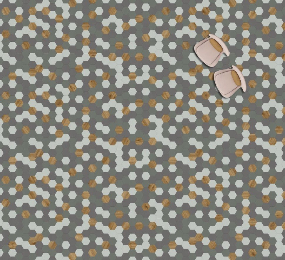 Виниловая плитка "Moduleo" Moods Hexagon 349 (226,32*196*2,5 мм) — купить в Березниках