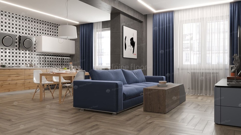 Виниловая плитка "Alpine Floor" Parquet LVT Дуб Исида (590*118*2,5 мм) — купить в Березниках