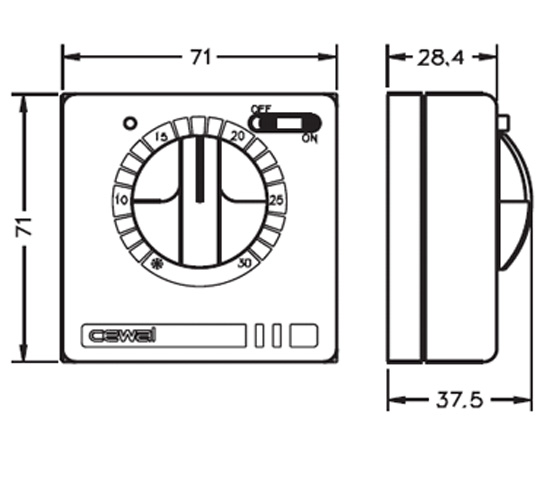 Терморегулятор Cewal RQ30 — купить в Березниках