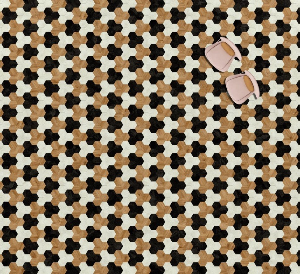 Виниловая плитка "Moduleo" Moods Hexagon 354 (226,32*196*2,5 мм) — купить в Березниках