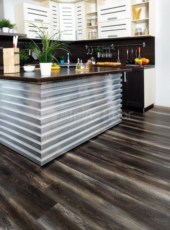 Кварцвиниловая плитка "Alpine Floor" Орех Темный  (1219*184*2мм) — купить в Березниках