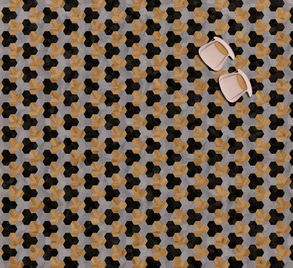 Виниловая плитка "Moduleo" Moods Hexagon 353 (226,32*196*2,5 мм) — купить в Березниках