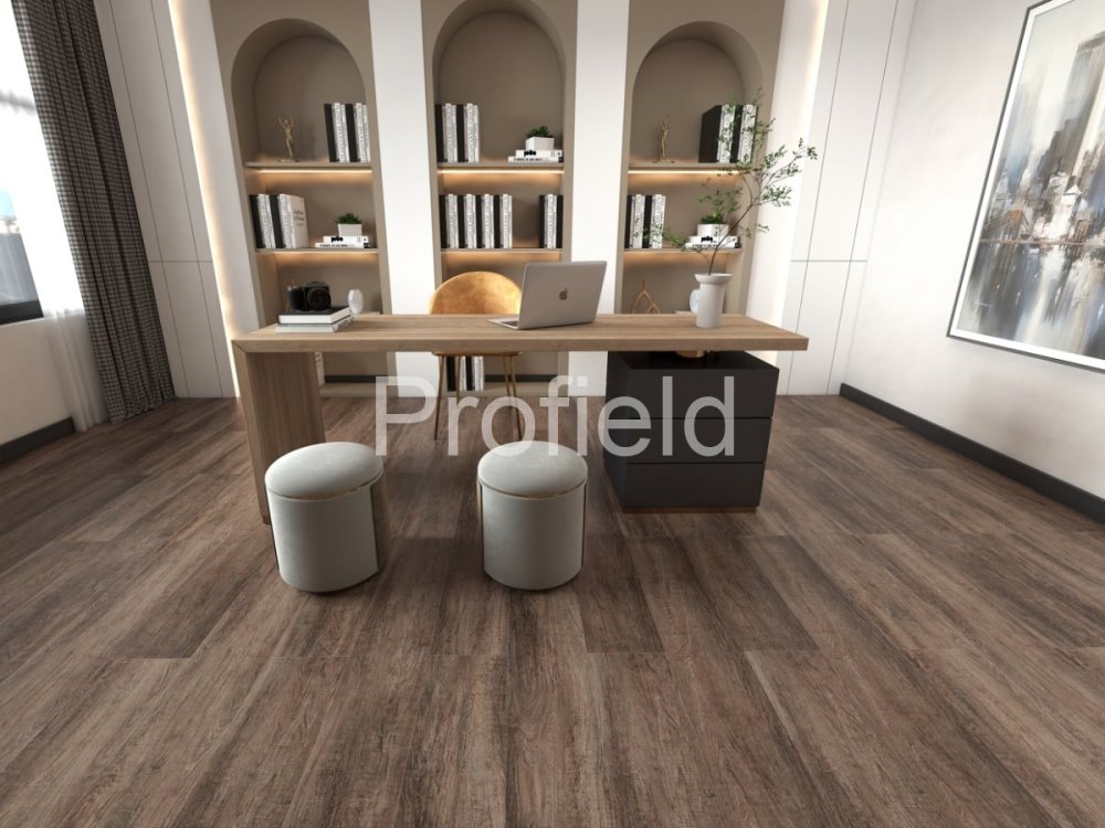 HSPC ламинат "Profield" Дуб темный (1200*228*5,5 мм) — купить в Березниках