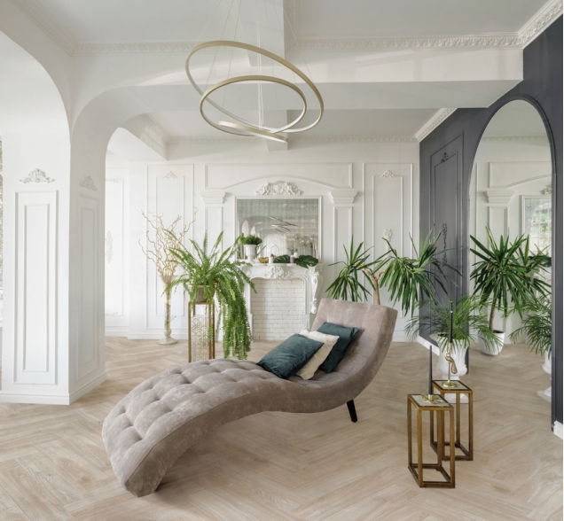 Виниловый ламинат SPC "Cronafloor" Herringbone Дуб Ницца (640*128*4,5 мм) — купить в Березниках