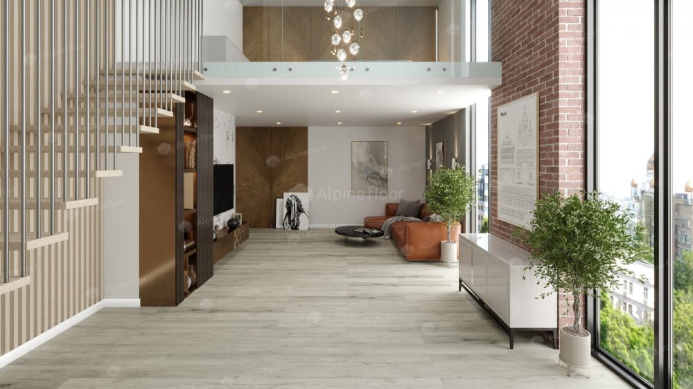 SPC Ламинат "Alpine Floor" Дуб серебряный (1220*183*8 мм) — купить в Березниках