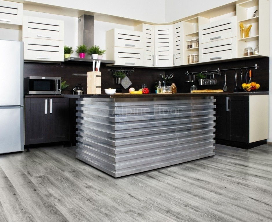 Замковая ПВХ плитка "Alpine Floor" Ясень Серый  (1220*183*4мм) — купить в Березниках