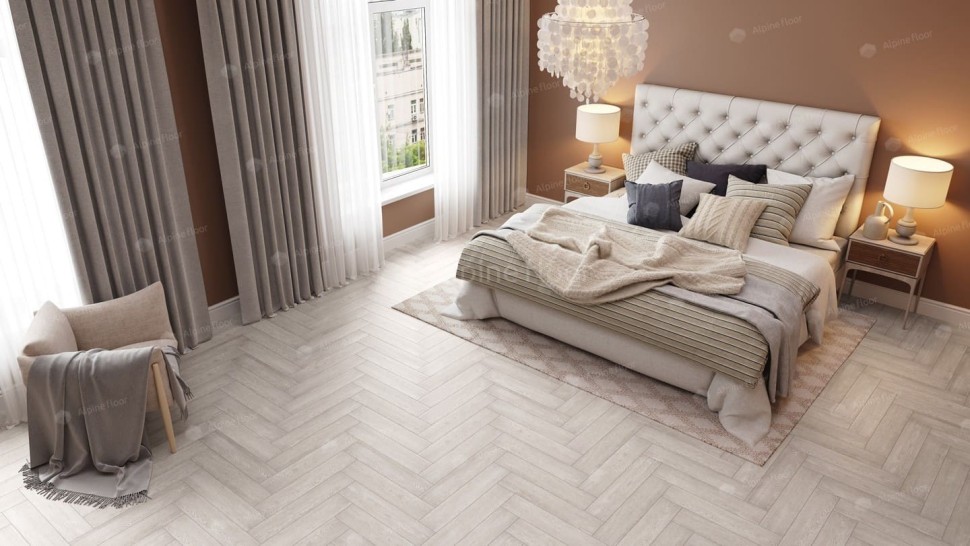 Виниловая плитка "Alpine Floor" Parquet LVT Голубой Лес (590*118*2,5 мм) — купить в Березниках