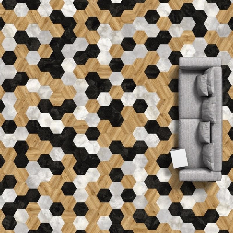 Виниловая плитка Big Hexagon 260 (452,64*392*2,5 мм) — купить в Березниках