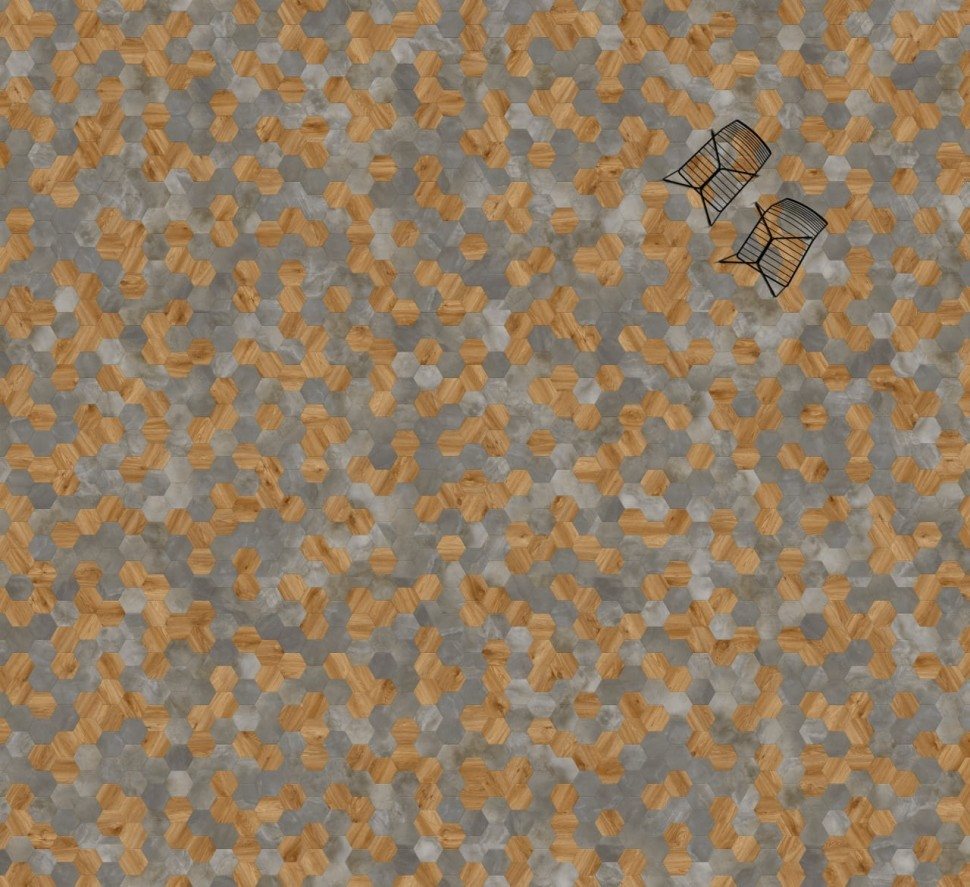 Виниловая плитка "Moduleo" Moods Hexagon 323 (226,32*196*2,5 мм) — купить в Березниках