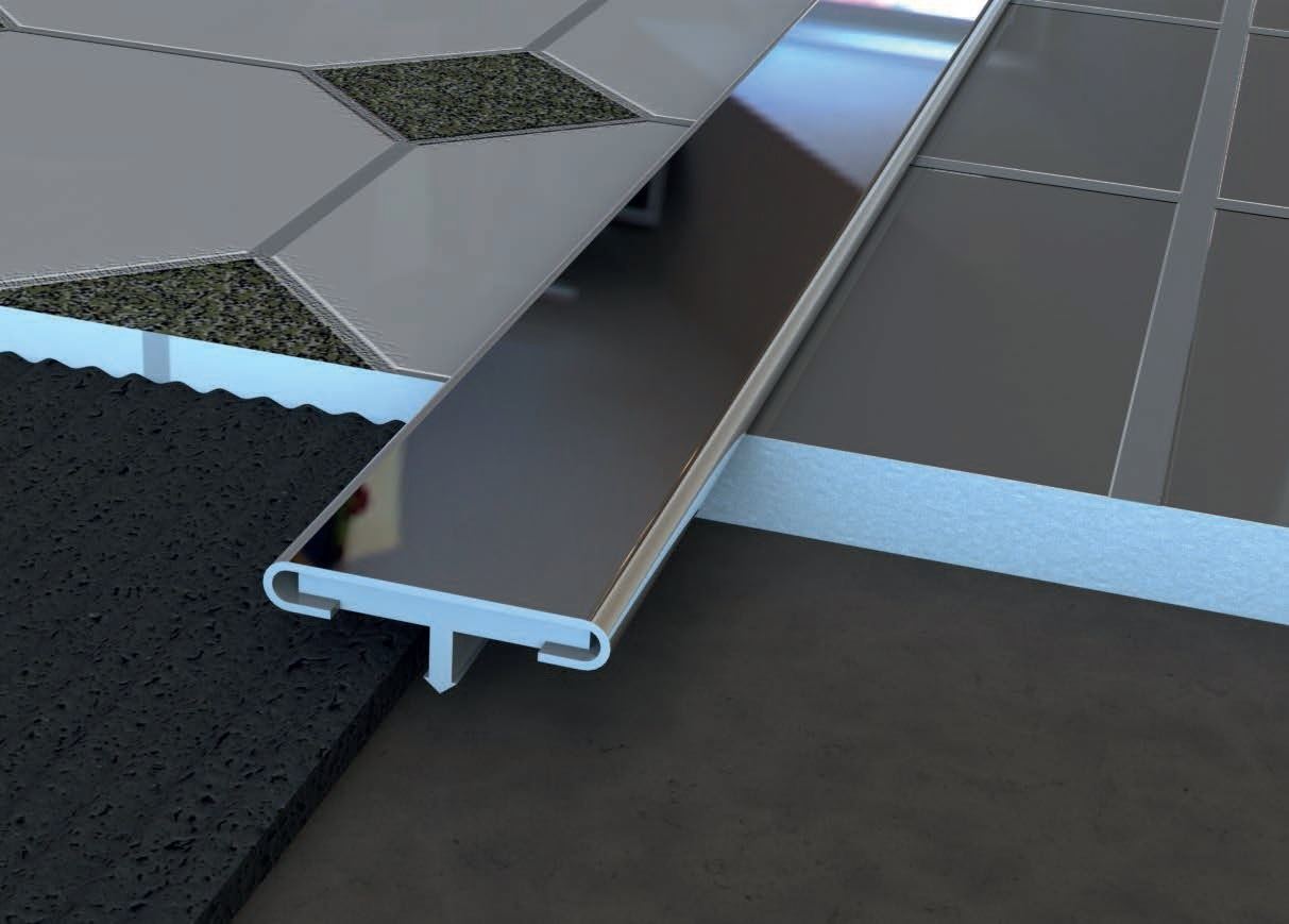 Профиль Т-образный с алюминиевой вставкой. TA 15 EМ 250 матовый