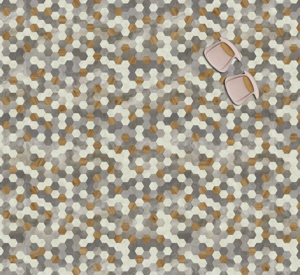 Виниловая плитка "Moduleo" Moods Hexagon 348 (226,32*196*2,5 мм) — купить в Березниках