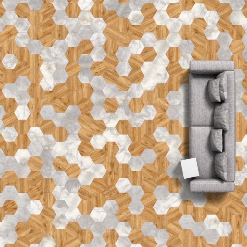 Виниловая плитка Big Hexagon 261 (452,64*392*2,5 мм) — купить в Березниках