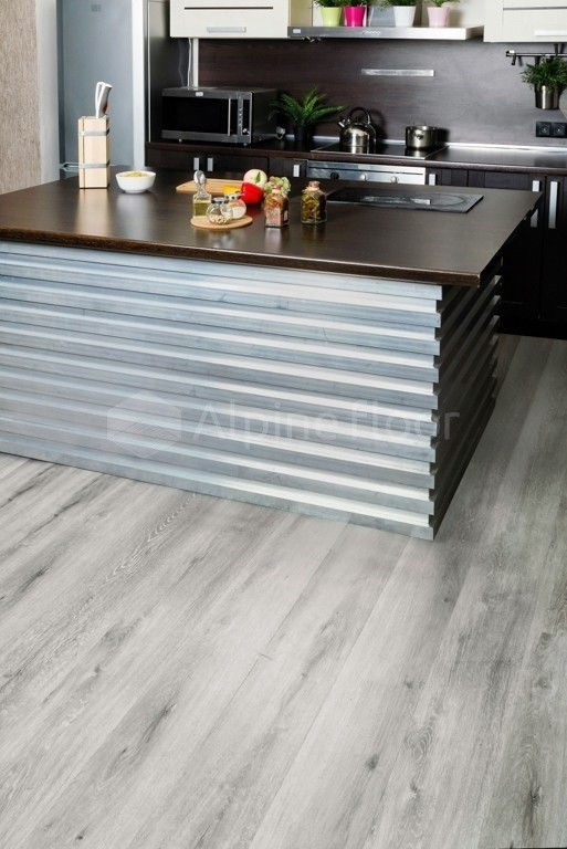 Замковая ПВХ плитка "Alpine Floor" Ясень Серый  (1220*183*4мм) — купить в Березниках