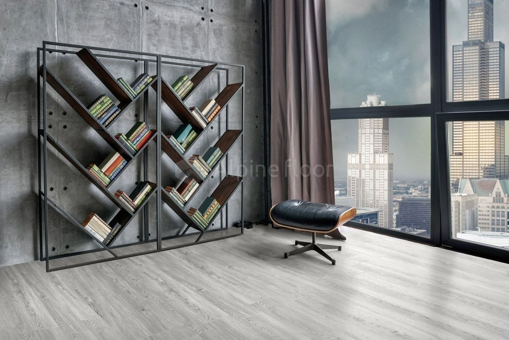 Замковая ПВХ плитка Секвойя Снежная  (1219*184*3,2мм) — купить в Березниках