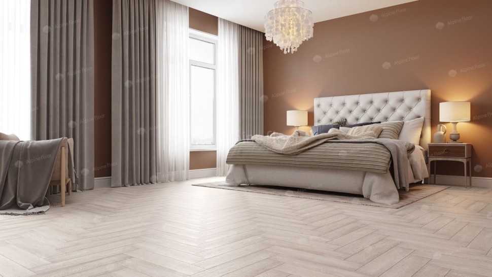 Виниловая плитка "Alpine Floor" Parquet LVT Голубой Лес (590*118*2,5 мм) — купить в Березниках